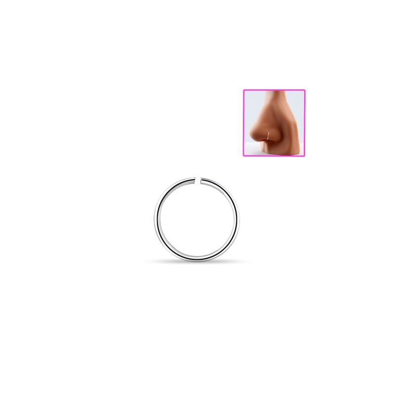 Basic Unbeaded Nose Hoop - Buy Certified Gold & Diamond Nose Pins Online |  KuberBox.com - KuberBox.com