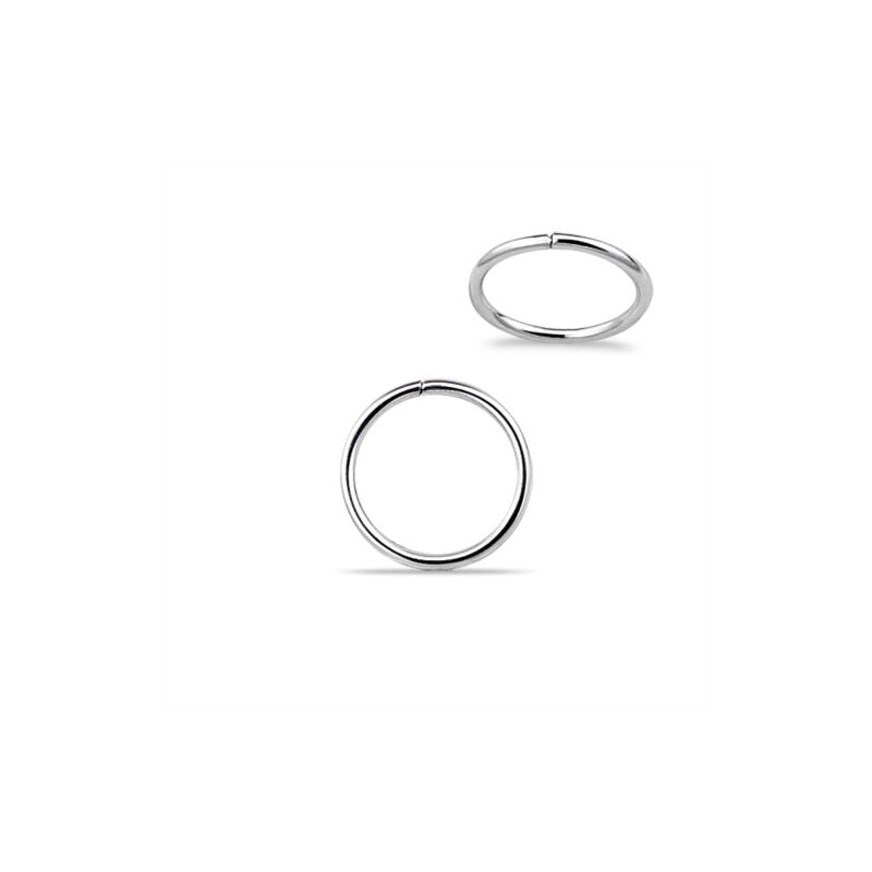 Silver Nose Ring Small Red Opal - Jolliz